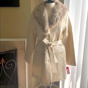 ✅Jacquard Coat with Removable Collar